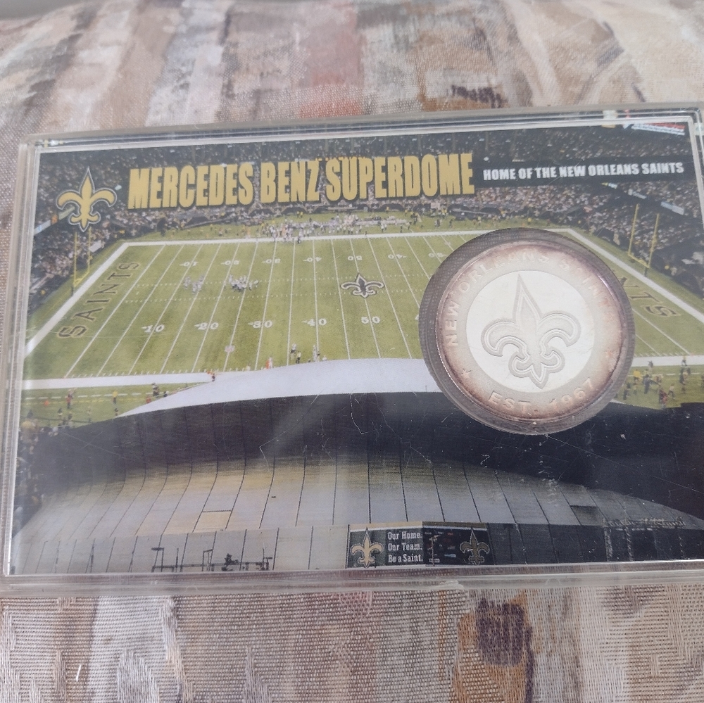 NEW ORLEANS SAINTS SILVER COIN CARD